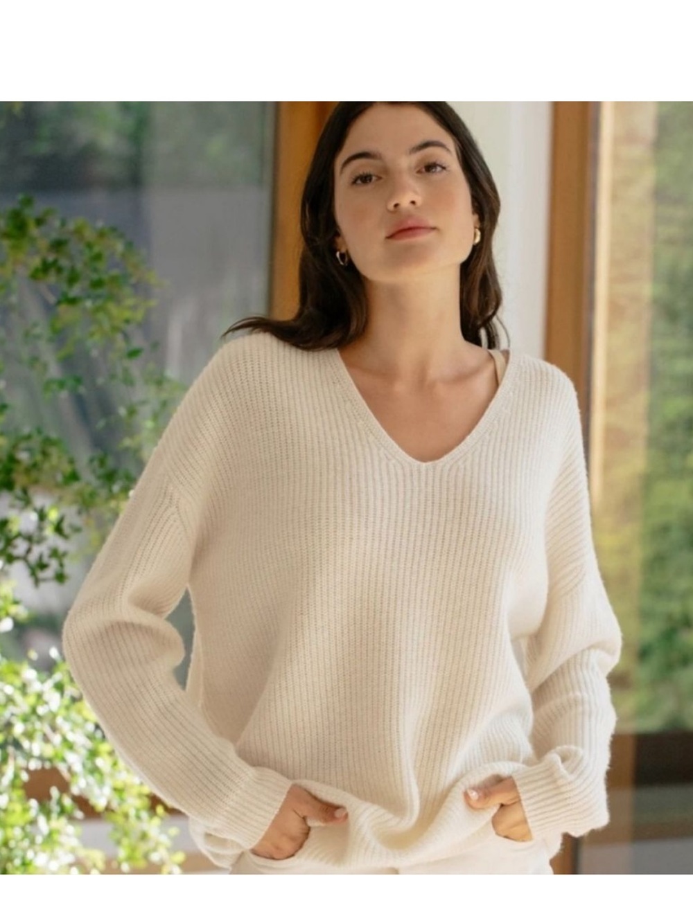 Jenni Kayne Cabin Sweater in Ivory Size Medium